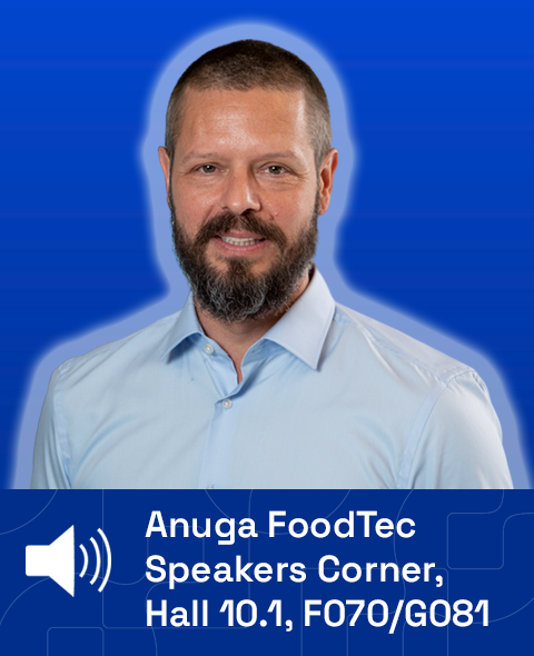 NGI's CCO Niels Vindsmark präsentiert in der Speakers Corner auf der Anuga FoodTec 2024